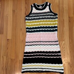 Anthropologie sweater knit dress with knit slip